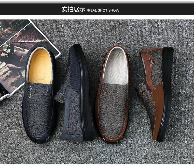 New Men'S Shoes Summer Casual Outdoor Shoes Flat Soft Bottom Breathable Mesh Fashion Flat Ultra-Light Shoes Zapatos Hombre 38-48