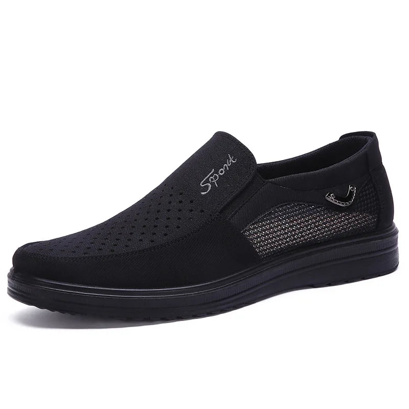 2021 Summer High Quality Men Casual Shoes Breathable Slip-On Flats EU 38-48 Men Comfortable Shoes Vamp Hollow  Mens Sneakers