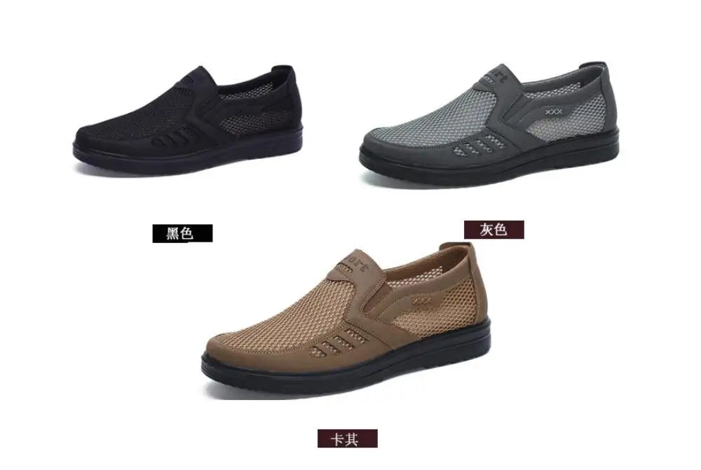 New Men'S Casual Shoes, Men Summer Style Mesh Flats for Men Loafer Creepers Casual High-End  Shoes Very Comfortable  Dad Shoes