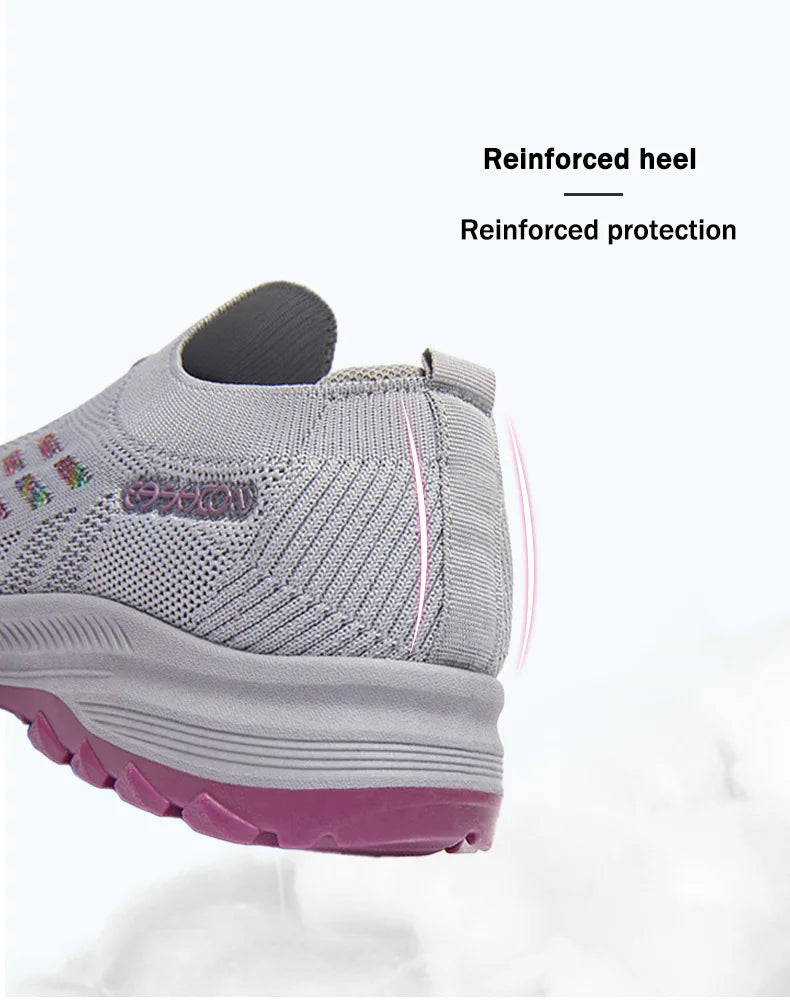 TaoBo Walking Shoes 2023 Summer New Women's Shoes Breathable No Lace Soft Sole Socks Sneakers Comfort Women Sport Shoes Tennis