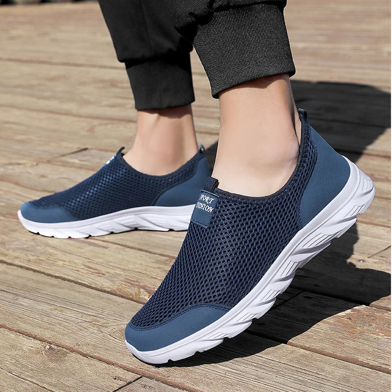 YRZL Lightweight Men Casual Shoes Breathable Slip on Male Casual Sneakers Anti-slip Men's Flats Outdoor Walking Shoes Size 38-46