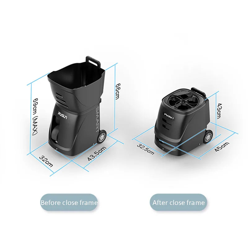 PUSUNPT-Smart Pri Tennis Machine Small and Ultra Light Single Multiplayer Trainer Automatic Ball Server APP and Remote Control