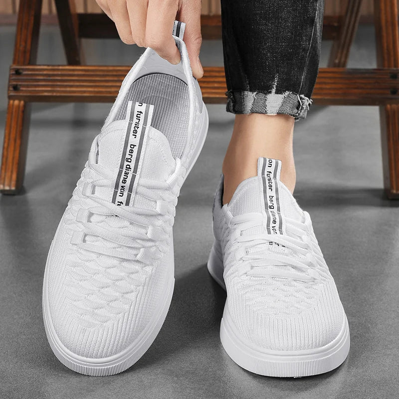 Designer Platform Running shoes Men Sneakers Men's Tennis shoes Male Walking Sneakers white Casual Slip on Vulcanized Shoes