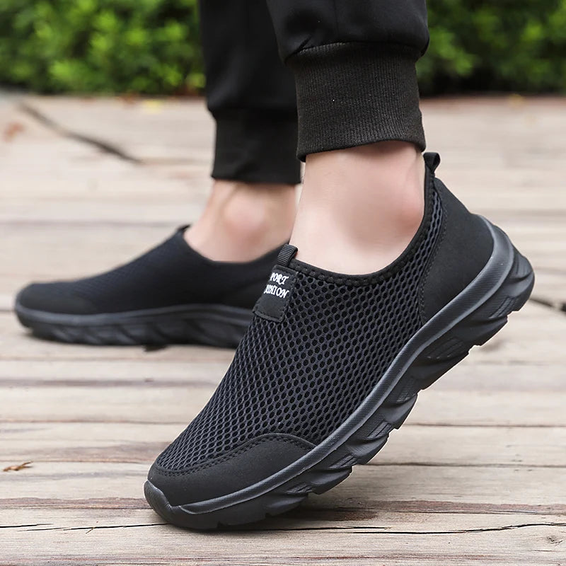 YRZL Lightweight Men Casual Shoes Breathable Slip on Male Casual Sneakers Anti-slip Men's Flats Outdoor Walking Shoes Size 38-46