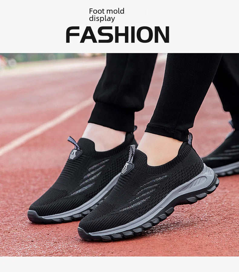 Breathable Mesh Sports Shoes Mom Women Lightweight Running Shoes Suitable Middle-aged Elderly One-foot Dance