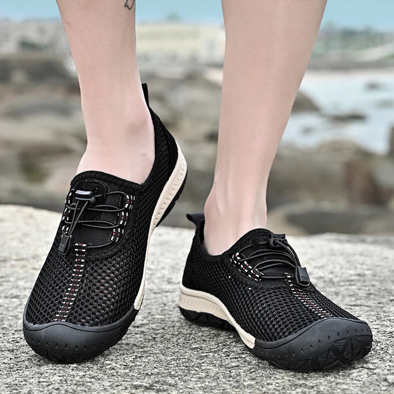 New Men Casual Shoes Breathable Mesh Shoes Summer Sneakers Soft Men Sneakers Large Size Men Loafers Comfortable Outdoor Shoes