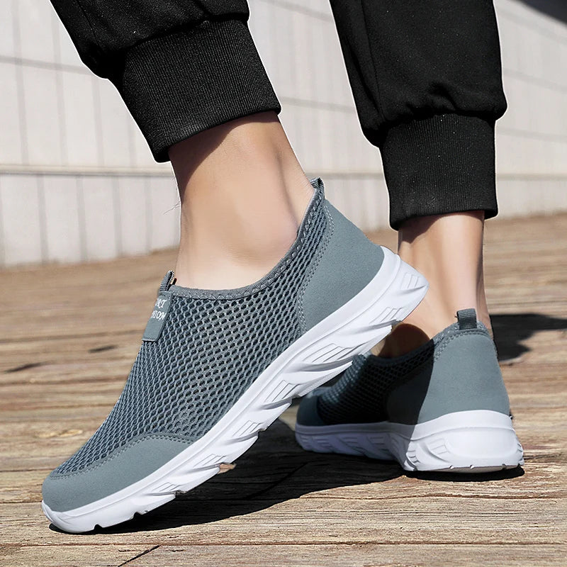 YRZL Lightweight Men Casual Shoes Breathable Slip on Male Casual Sneakers Anti-slip Men's Flats Outdoor Walking Shoes Size 38-46