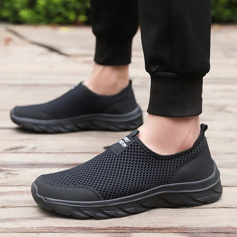 YRZL Lightweight Men Casual Shoes Breathable Slip on Male Casual Sneakers Anti-slip Men's Flats Outdoor Walking Shoes Size 38-46