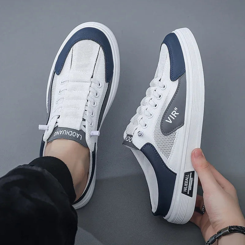 Summer Mesh Men Casual Shoes Platform Breathable Mens Half Slippers Comfortable Non-slip Sport Shoes Lazy Walking Sneakers