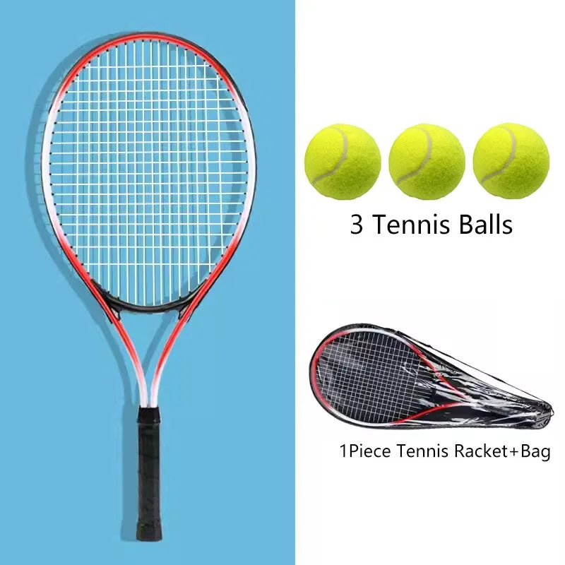 Portable Tennis Racket For Adults Tennis Racquets Set With 3Balls Included Tennis Bag Sports Exercise Racquet Youth Game Outdoor