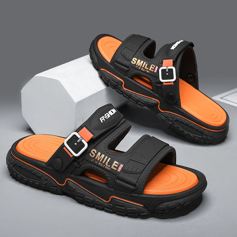 Fashion Mens Sandals Lightweight Breath Slippers Clogs Garden Shoes Outdoor Beach Casual Shoes Non Slip Walking Sport Flip Flops