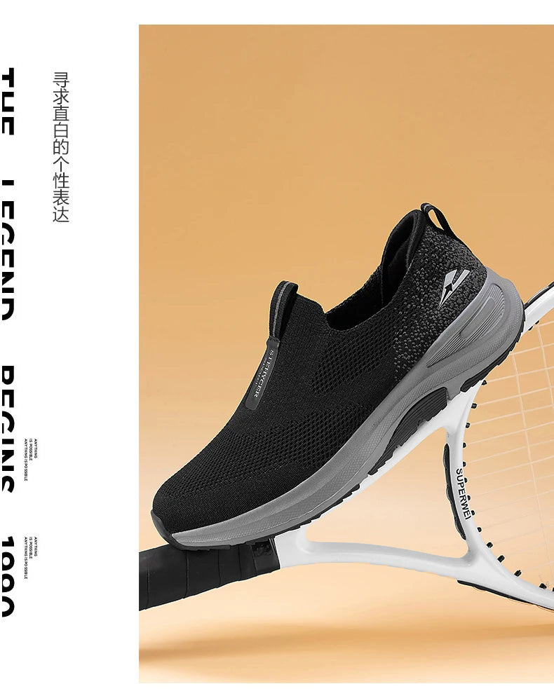 Men's Walking Shoes New In Casual Fashion Original Brand Men's Lightweight Fly Woven Slip  Shoes Best Sellers In 2023 Products