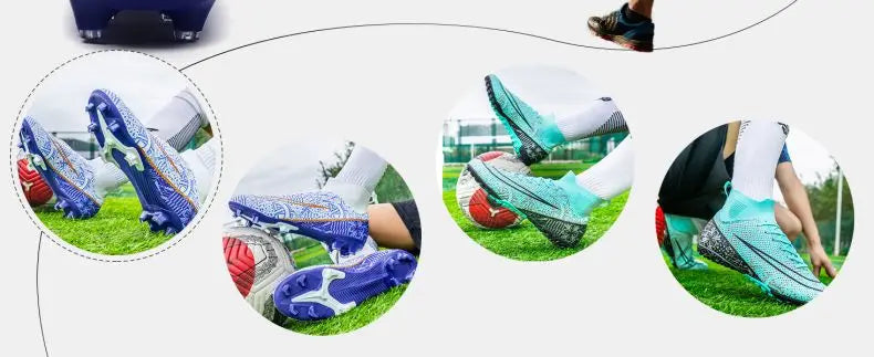 Professional Men Football Boots Training Soccer Cleats Kids Boys Footb all Shoes Unisex Sneaker Wholesale Outdoor Ultralight