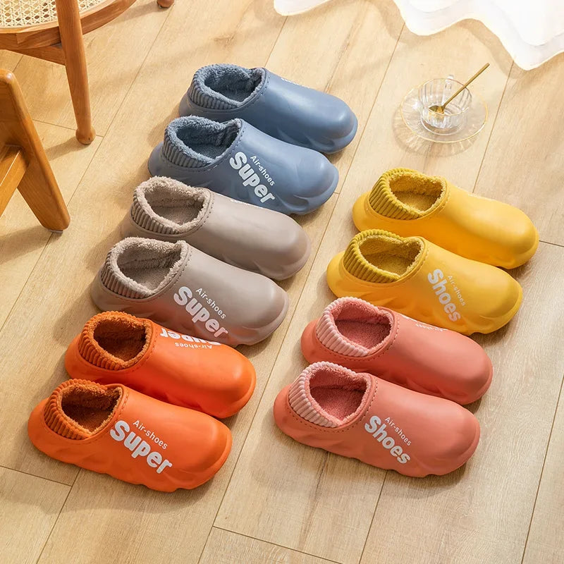 New Winter Men Warm Shoes Home Cotton Shoes Outdoor Waterproof Couple Snow Shoes Women Casual Shoes Indoor Slipper Bedroom Shoes