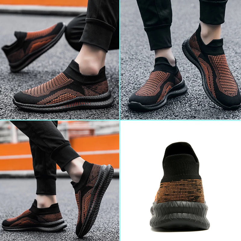 Breathable Men's Walking Shoes Outdoor Lightweight Male Loafer Soft Flexible Men Casual Shoes Fashion Footwear Sneakers 39-48