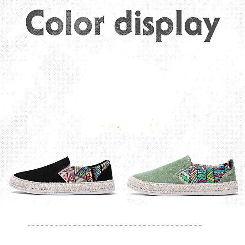 2024 New Trendy Men's Shoes Sneakers Slip-on Casual Cloth Shoes Summer Low-top Corduroy Shoes Fisherman's Shoes Chaussure Homme