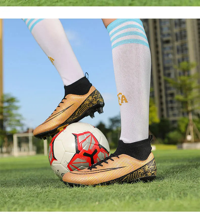 Professional Men Football Boots Training Soccer Cleats Kids Boys Footb all Shoes Unisex Sneaker Wholesale Outdoor Ultralight