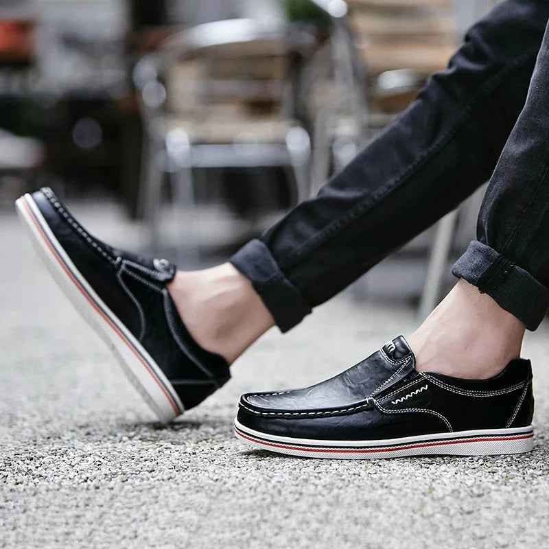 Men's Leather Shoes Casual Flats Moccasins Men Loafers Party Driving Loafers Shoes Rome Breathable Moccasins Men's Casual Shoes