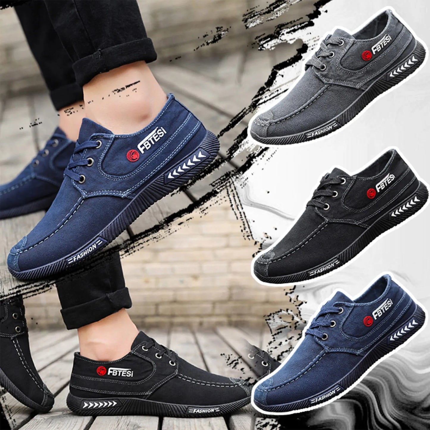 Men Sneakers Large Size Outdoor Men's Casual Denim Canvas Shoes Loafers Fashion Luxury Style Designer Breathable Shoes