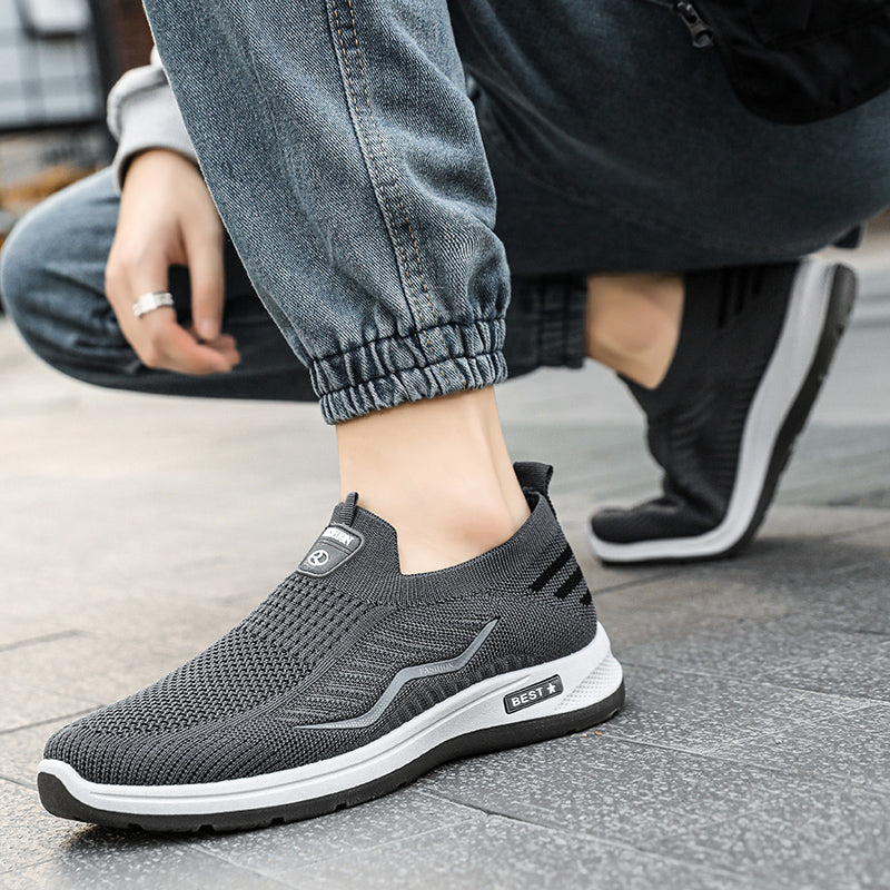 Men Casual Shoes Breathable Sneakers Mens Lightweight Walking Running Shoes Slip on Loafers for Couple Zapatillas Hombre Size 44